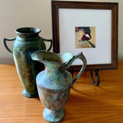 metal vase & pitcher


