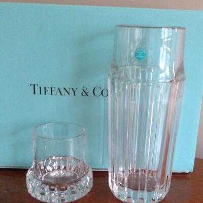 TIFFANY & CO - crystal beside carafe & cup