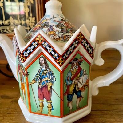 Porcelain Musketeer's Teapot