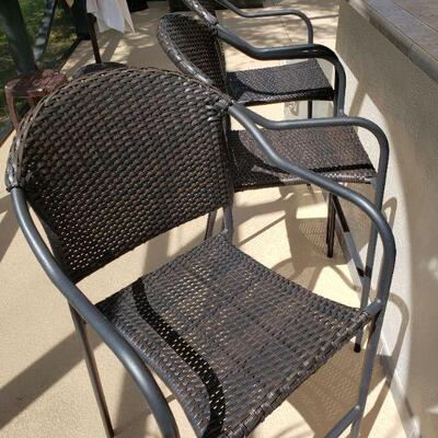3 counter height outdoor chairs