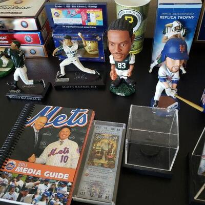 Mets and Jets fans, lots of memorabilia
