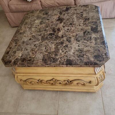 Granite top coffee table, excellent condition