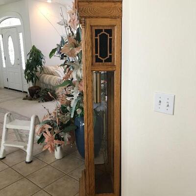 side view of grandfather clock