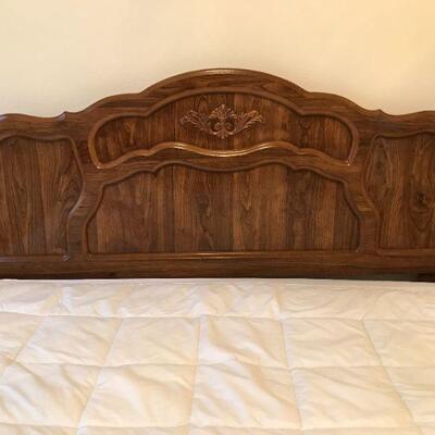 close up of headboard in third guest bedroom