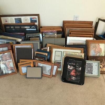 lots of picture frames 