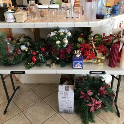christmas wreaths and decorations