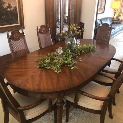Mid-Century Modern dining table with six chairs and an additional leaf. 
Original price $1,000 reduced to $500 or will consider...
