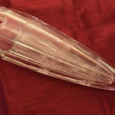 8.5 x 3.5" Elegant Vintage Faceted Crystal Automobile Wall Pocket