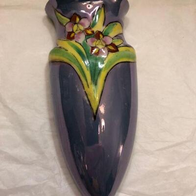 5.5" Lusterware Wall Pocket/Bud Vase