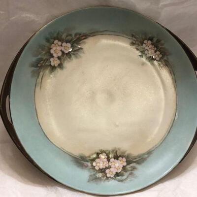 9,25" Hand Painted Bavarian "Rosenthal Donatello" Cake Plate