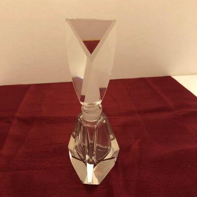 Art Deco Design, Lead Crystal Perfume Bottle