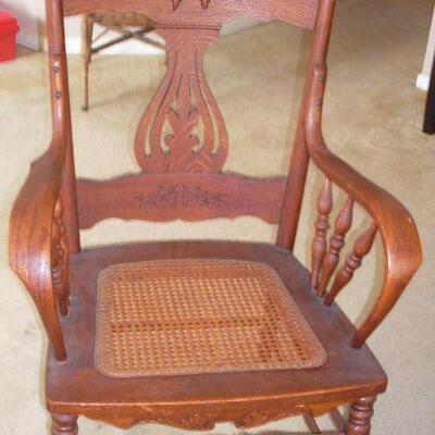 Antique oak side chair