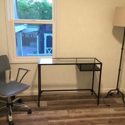 Office Chair, Desk/Vanity, Floor Lamp