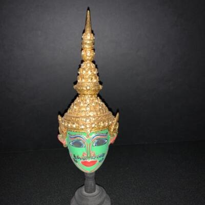 Mini Handmade Thai Khon Mask on Stand 