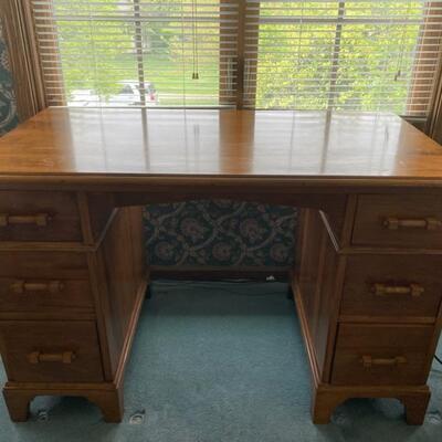 Solid Wood Desk - 45.5"W x 29"H x 25"D - $75