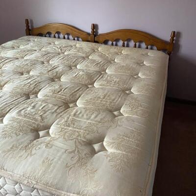 King Bed Mattress, Frame & Headboard - $160