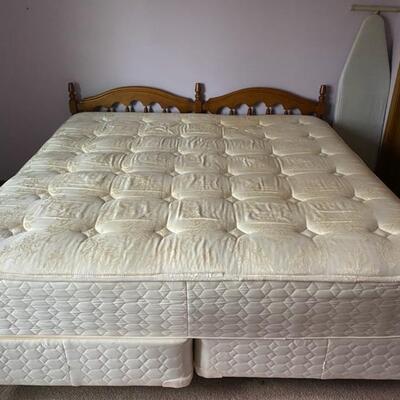King Bed Mattress, Frame & Headboard - $160