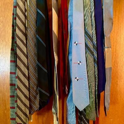 Square bottom HABAND ties, plus other vintage ties.