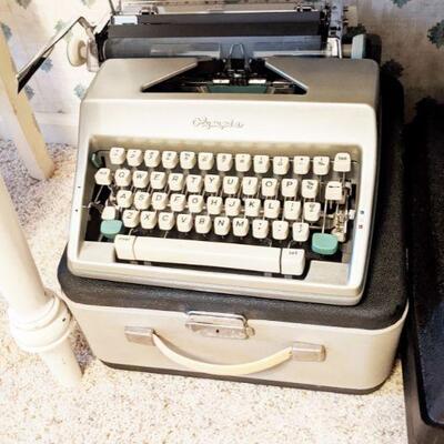 Vintage Olympia portable typewriter.