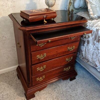 one of a pair of Kincaid nightstands with pull-out tray