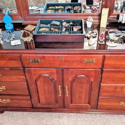 Kincaid triple dresser with mirror