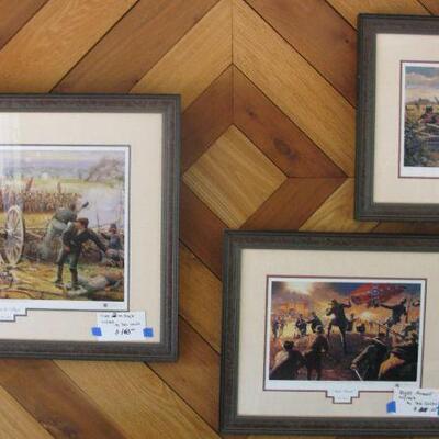 LARGE CIVIAL WAR NUMBERED PRINT  $ 165.00
SMALL SIZE NUMBERED PRINTS  $ 125.00 EACH