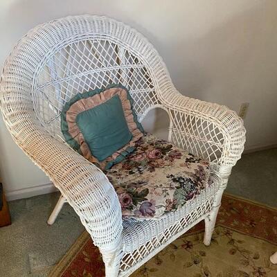 Wicker chair (part of seating group)