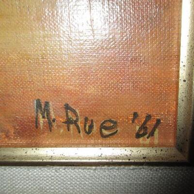 M. Rue 61 Framed Oil  