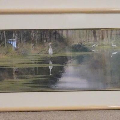 1053	RICHARD E CHRISTIAN WATERCOLOR *JUST LOOKIN*, 33 1/2 IN X 19 1/2 IN INCLUDING FRAME
