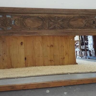 1062	SOUTHWEST PINE FLORAL CARVED LARGE MIRROR, 55 IN X 35 IN

