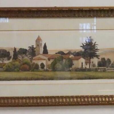 1050	PENCIL SIGNED LIMITED EDITION PRINT, COUNTRY CHURCH, #88 OF 150, 25 IN X 10 1/2 IN INCLUDING FRAME
