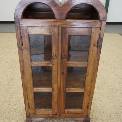 1067	SMALL DISPLAY CABINET, 49 1/2 IN HIGH X 24 IN WIDE X 11 1/2 IN DEEP
