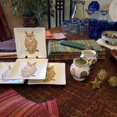 Owl Plates & Real Nice Place Mats-Many