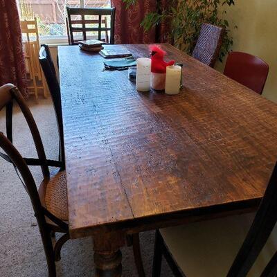 1 Piece-Hand Scraped (Table Top) Dining Table 82