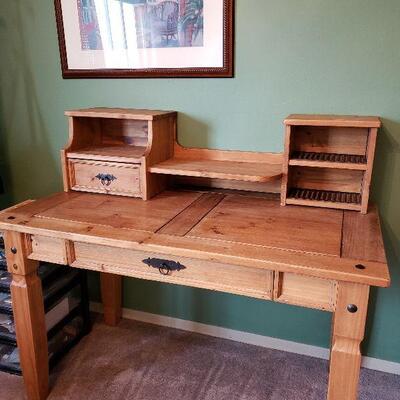 Western Computer Desk & Matching File Cabinet.ALSO Matching Bar on Main Floor!!