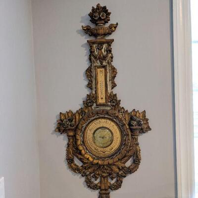 Ornate Giltwood, Late 18th Century Barometer