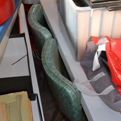 set of 2 dinette chairs in green cracked ice vinyl.