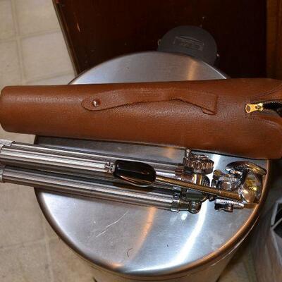 Kalmar Vintage all metal camera tripod with case