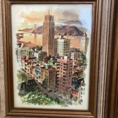 Framed Hildebrand prints 1950's