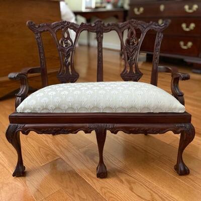 Miniature doll bench