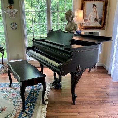 Antique Kranich & Bach grand piano