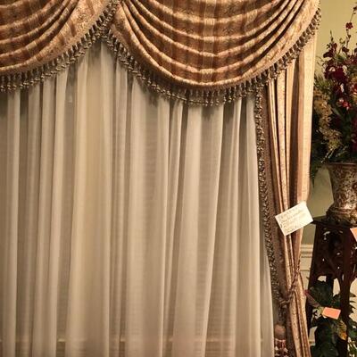 drapes with sheer curtains
