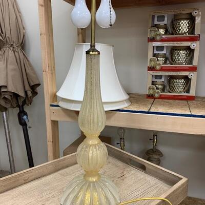 Murano Glass Lamp- Gold