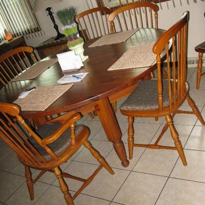 Penn House harvest  table and 6 chairs BUY IT NOW $ 365.00