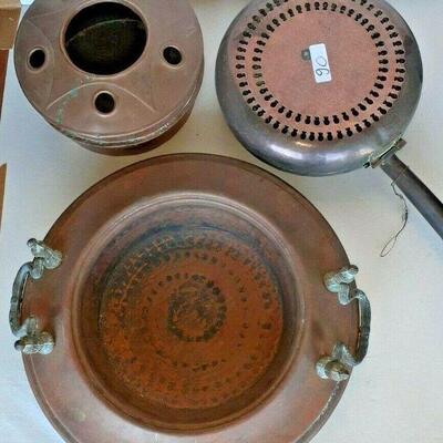 https://www.ebay.com/itm/114833675933	CC8020 LOT OF 3 METALWARE PIECES COPPER BED WARMER PANS UShip or Local Pickup		Auction
