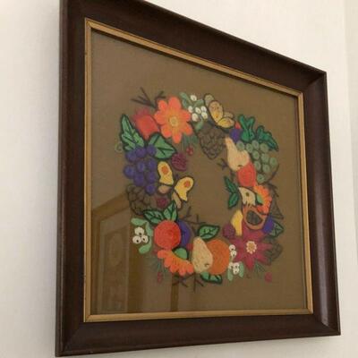 https://www.ebay.com/itm/114835807367	Pr1100: Needle Point Butterfly Artwork Framed Local Pickup
