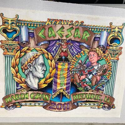 https://www.ebay.com/itm/124737178849	HC1006 Original Art Frolich - 2011 Caesar Theme Marker on Paper Sketch New Orleans Mardi Gras Local...