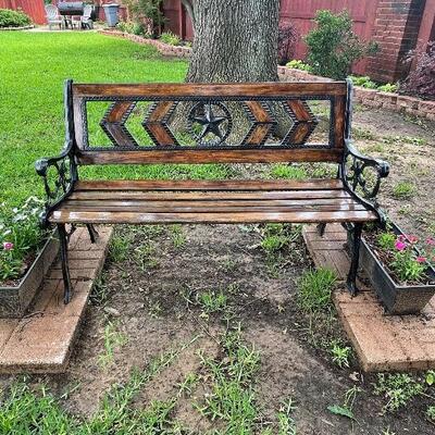 texas outdoor bench 