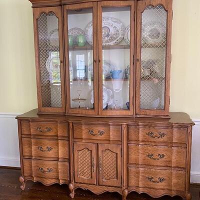 Bassett French Provincial China Cabinet