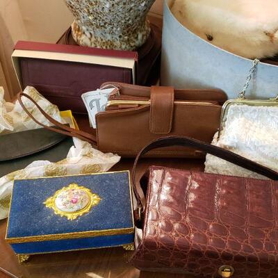 Vintage handbags and wallets